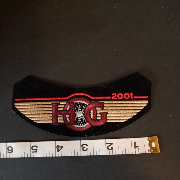 New 2001 HOG Motorcycle Wheel Rocker Patch‎ Harley Owner's Group 5 3/4" - Picture 1 of 5